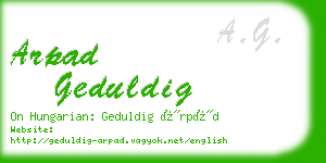 arpad geduldig business card